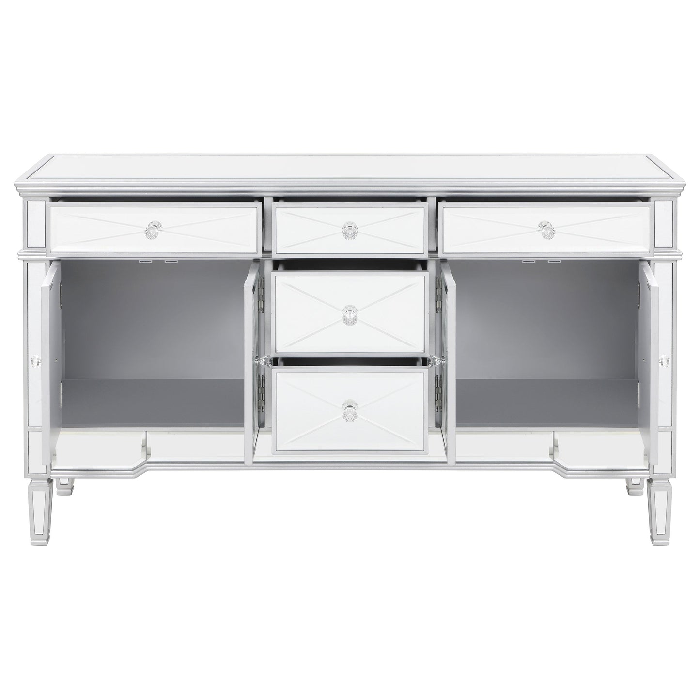 Duchess 5-drawer Accent Cabinet Silver