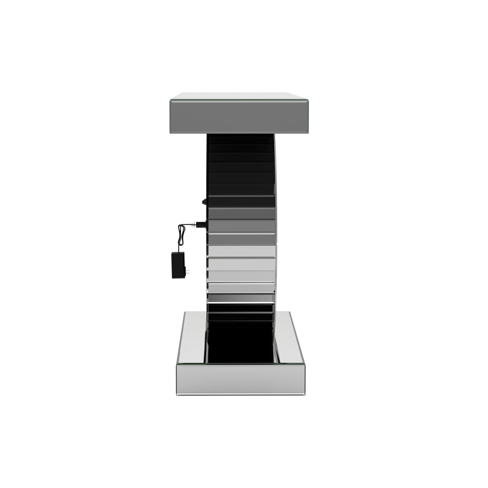 Bergenia Rectangular Console Table Silver