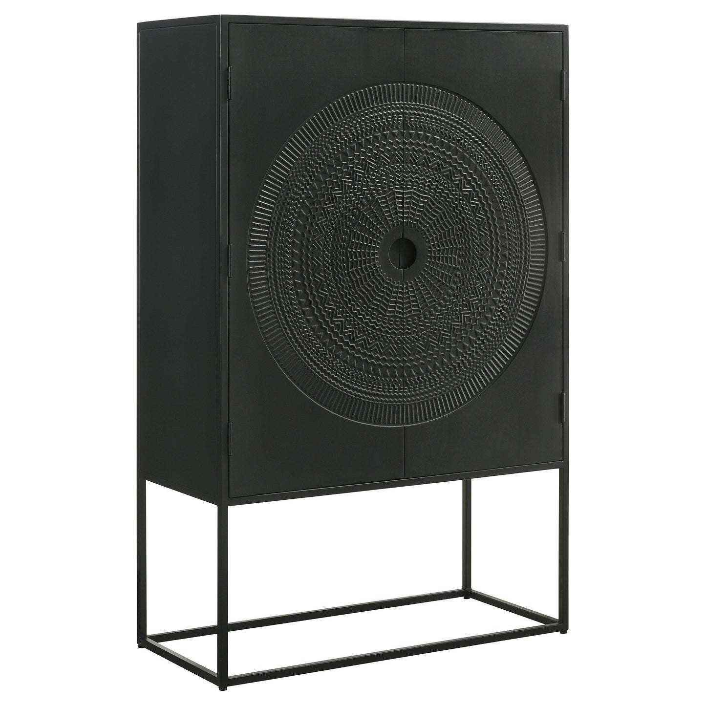 Jenna 2-door Bar Cabinet Black