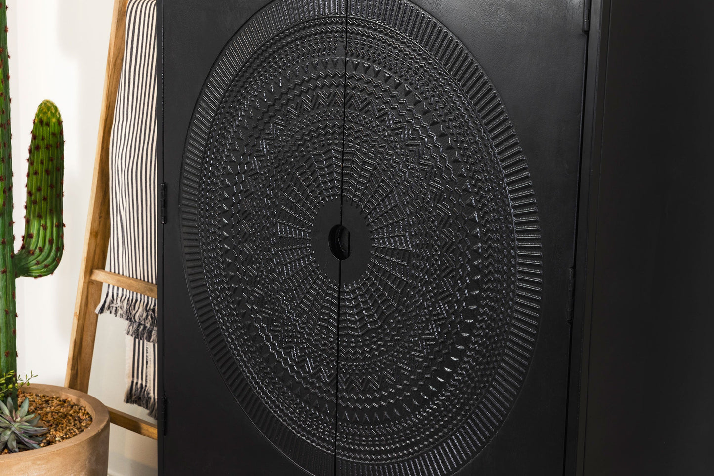 Jenna 2-door Bar Cabinet Black