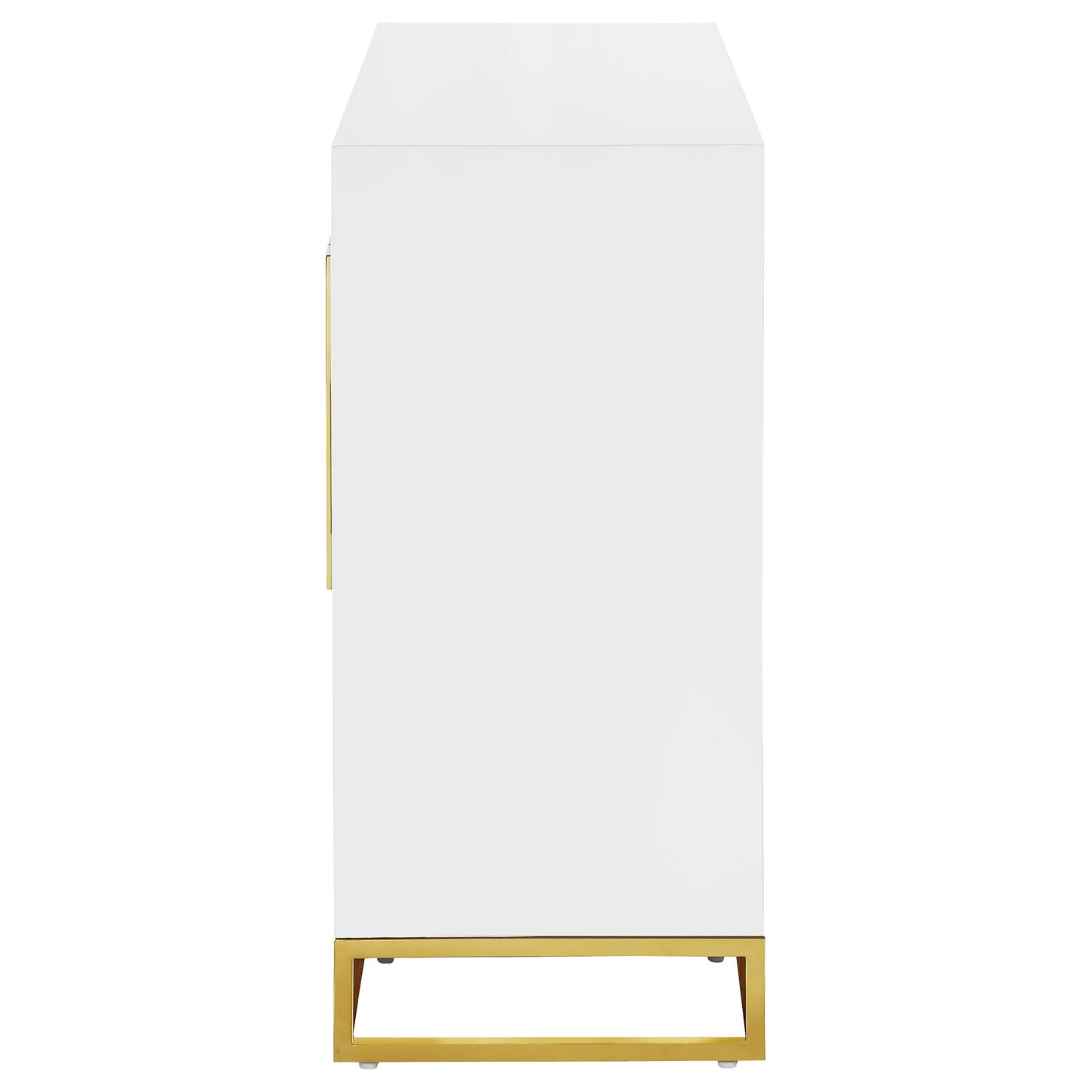 Elsa 2-door Accent Cabinet with AdjusTable Shelves White and Gold