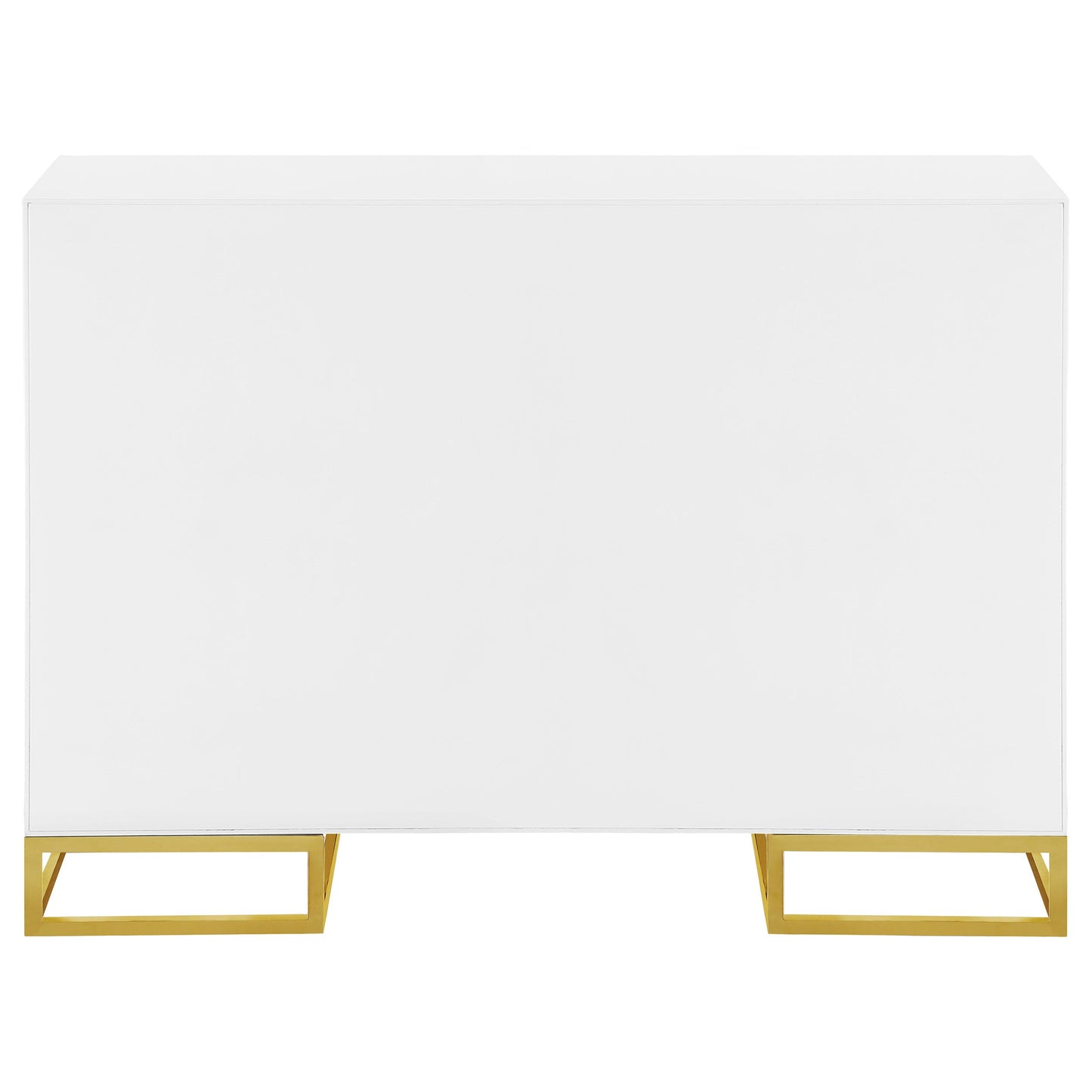 Elsa 2-door Accent Cabinet with AdjusTable Shelves White and Gold