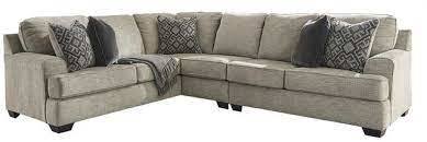 Bovarian Stone Sectional Left Hand Facing Sofa w/Corner Sectional Wedge