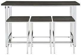 Nadia - Brown Top - 3A Bar Table Single Pack (Table + Three Stools)