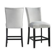 FRANCESCA Counter Chair (Gray Velvet)