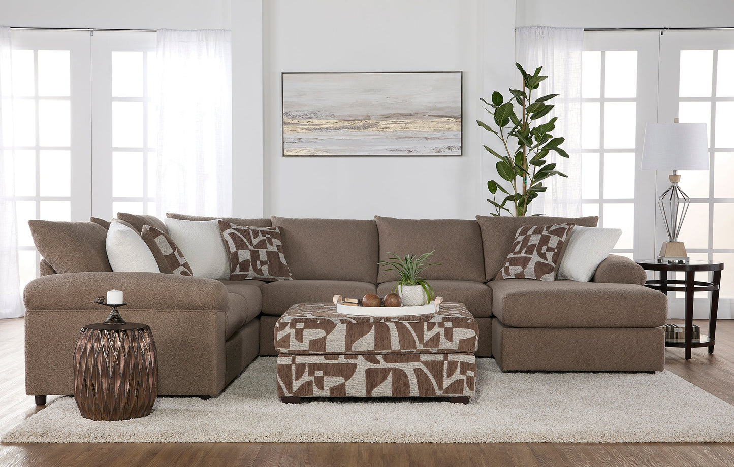19900 - Cush Putty (Sectional) Armless Loveseat
