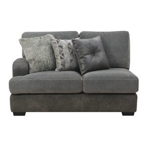 BERLIN  LSF LOVESEAT W/3 PILLOWS-GREY