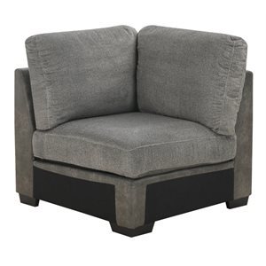 BERLIN  CORNER CHAIR W/3 PILLOWS-GREY