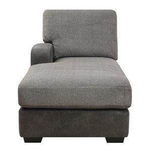 BERLIN  LSF CHAISE W/3 PILLOWS-GREY