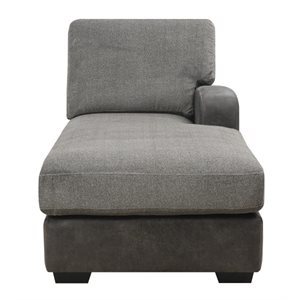 BERLIN  RSF CHAISE W/3 PILLOWS- GREY