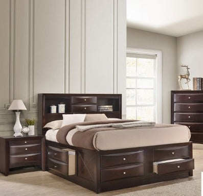 EMILY DARK CHERRY K CAPTAINS BED HB/FB