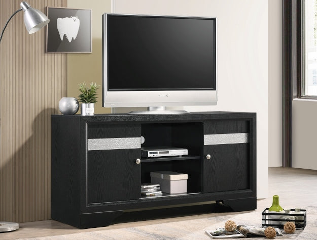 REGATA BLACK/SILVER TV STAND