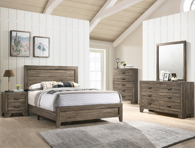 MILLIE GREY KING BED IN ONE BOX