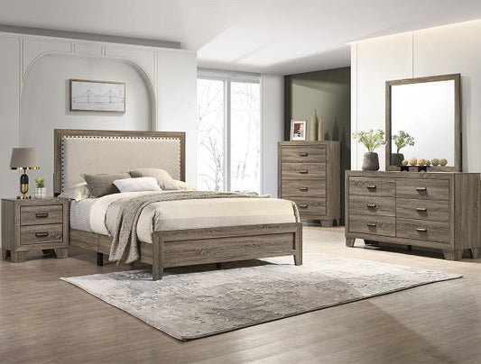 MILLIE GREY UPHOLSTERED BED IN A BOX