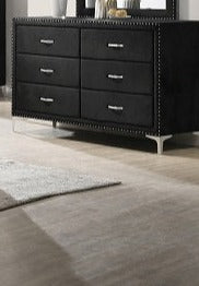LUCINDA BLACK DRESSER - -w/Glass