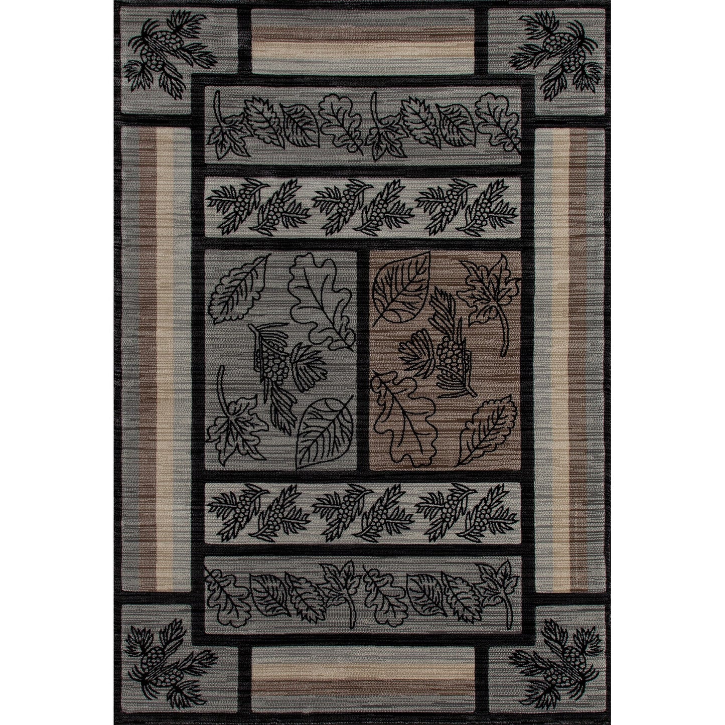 CABIN-AR_00_0263_GREY_NATURE BARRY LEAF STRIPE_GREY-RUNNER 2.7x7.7-80x230