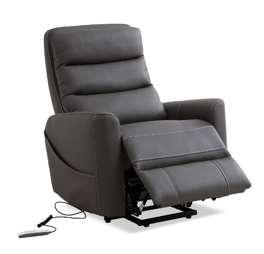 Hercules-Haze Power Lift Recliner With Articulating Headrest
