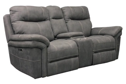 Mason Carbon Power Reclining Console Loveseat