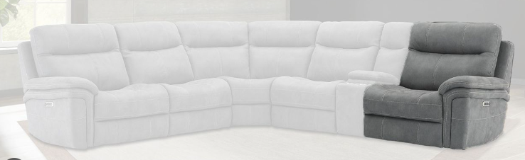 Mason Carbon Sectional Power Sectional Right Arm Facing Recliner