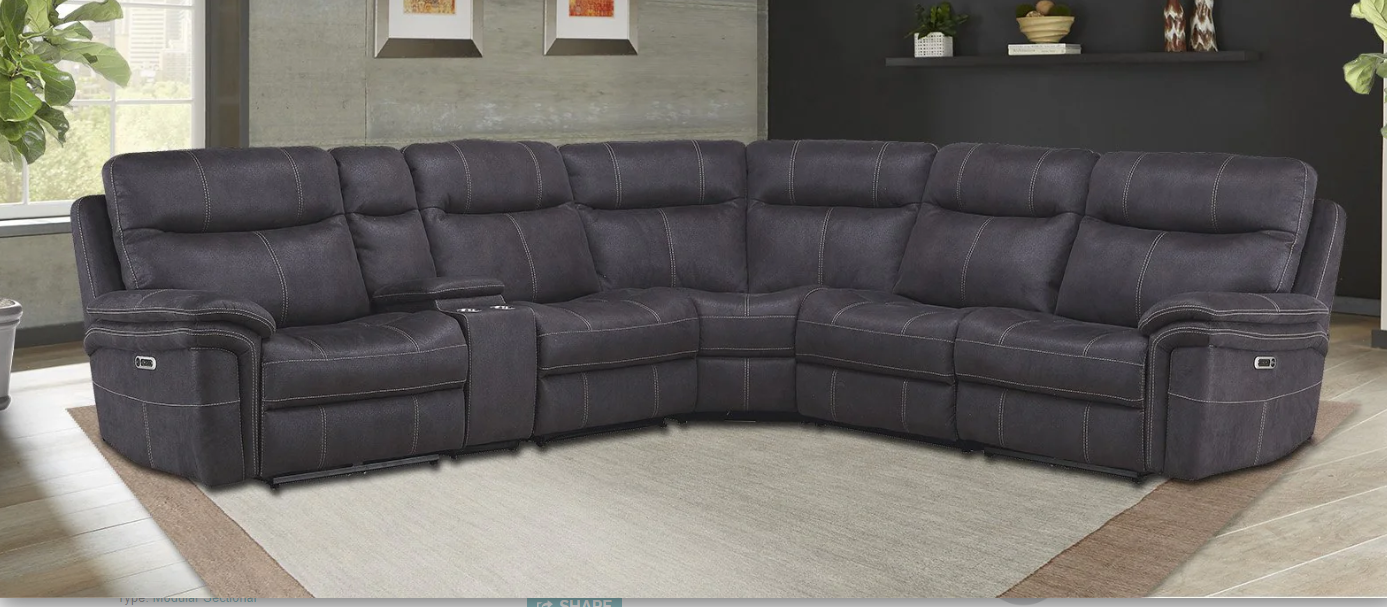 Mason Charcoal Sectional Corner Wedge