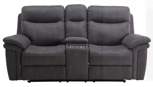 Mason Charcoal Power Reclining Console Loveseat