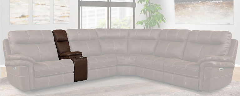 Mason Dark Kahlua Sectional Entertainment Console