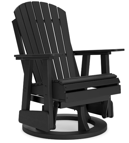 Hyland Wave Black Swivel Glider Chair