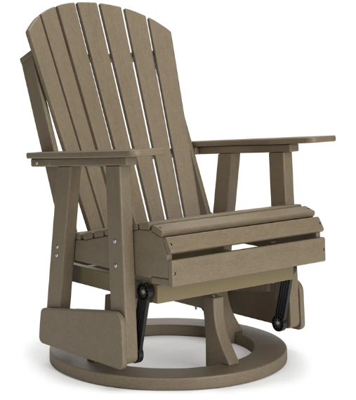 Hyland Wave Driftwood Swivel Glider Chair