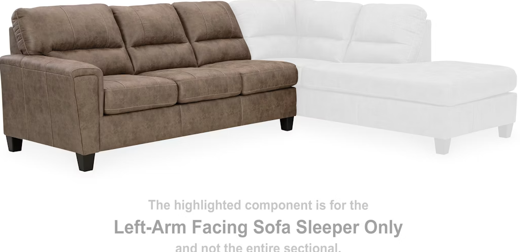Navi Fossil Sectional LAF Sofa Sleeper