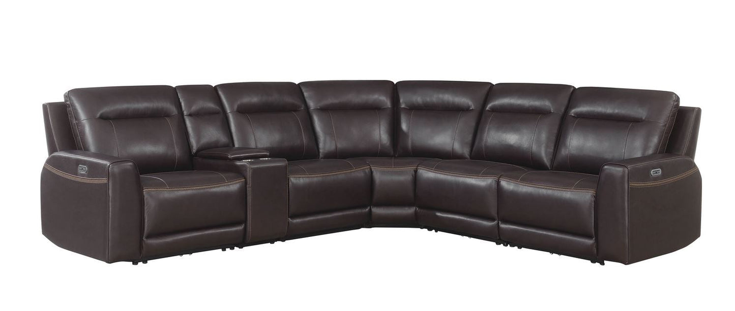 DONCELLA MERLOT LEATHER CONSOLE (Closeout)