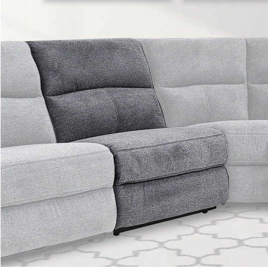 Polaris Bizmark Grey Sectional Armless Chair