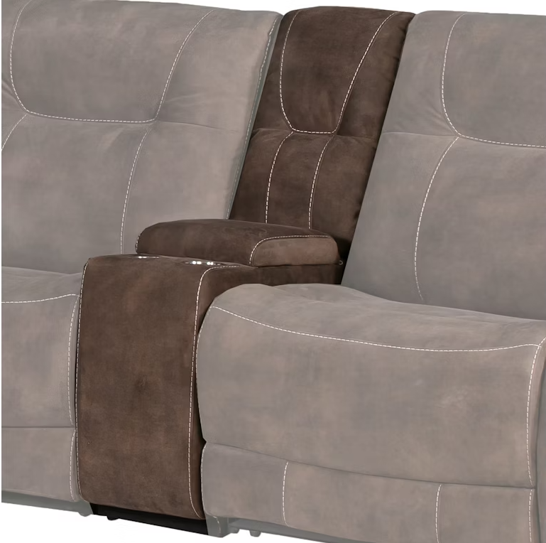 Cooper Shadow Brown Sectional Entertainment Console