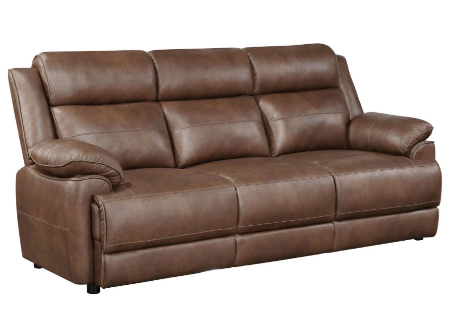 Ellington Upholstered Padded Arm Sofa Dark Brown
