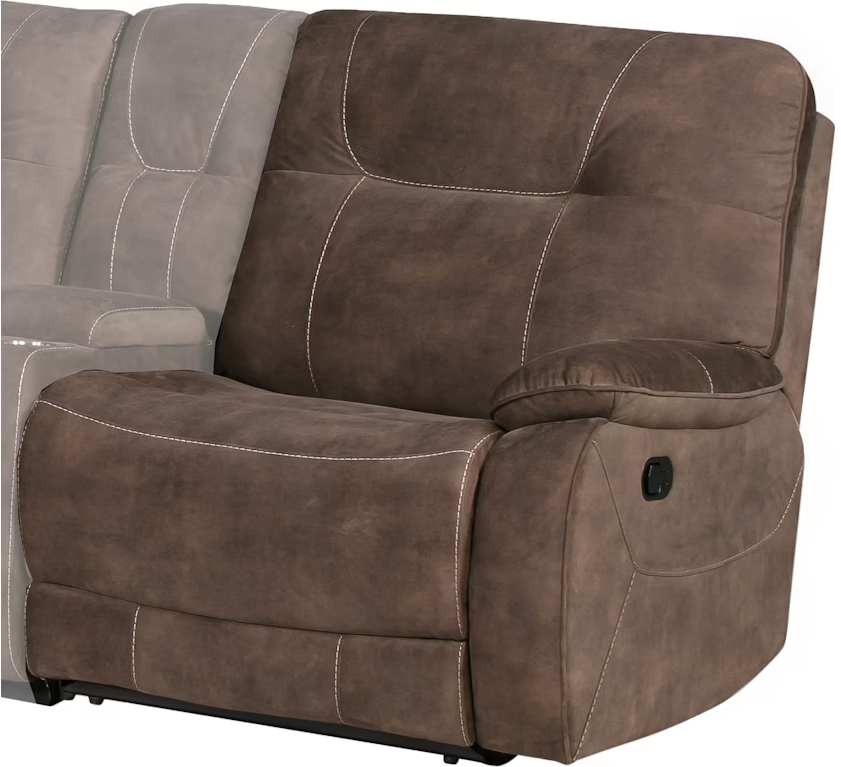 Cooper Shadow Brown Sectional Right Arm Facing Recliner