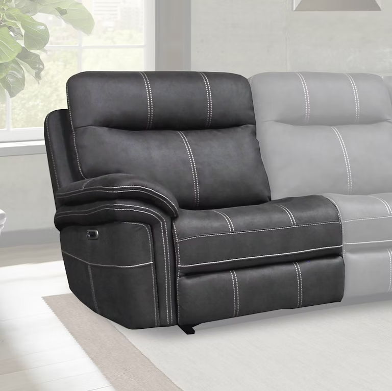 Mason Charcoal Sectional Power Sectional Left Arm Facing Recliner