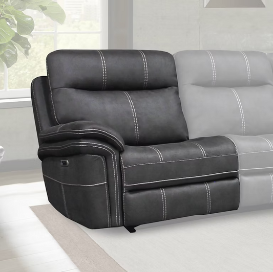 Mason Charcoal Sectional Power Sectional Left Arm Facing Recliner