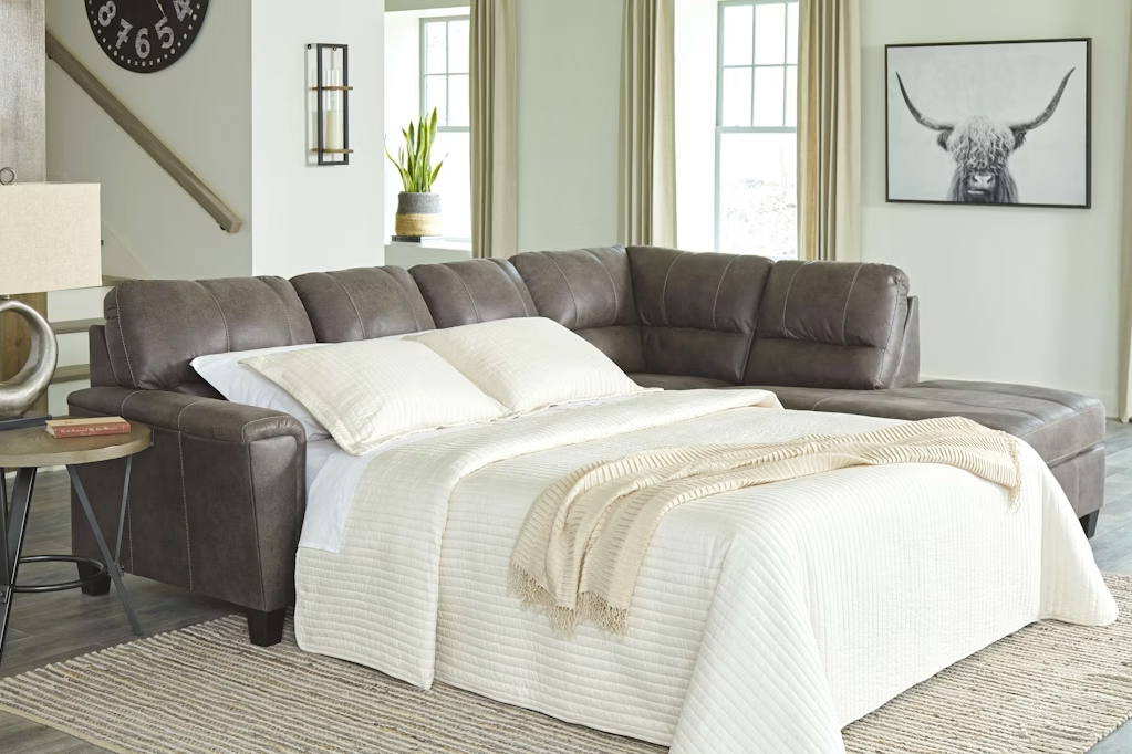 Navi Smoke Sectional Left Hand Facing Sofa Sleeper