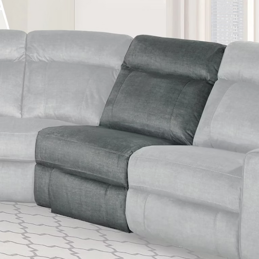 Parthenon Titanium Sectional Manual Sectional Armless Recliner