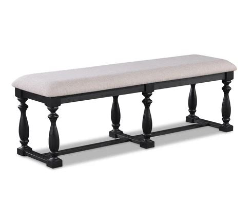 REGENT CHARCOAL BLACK DINING BENCH