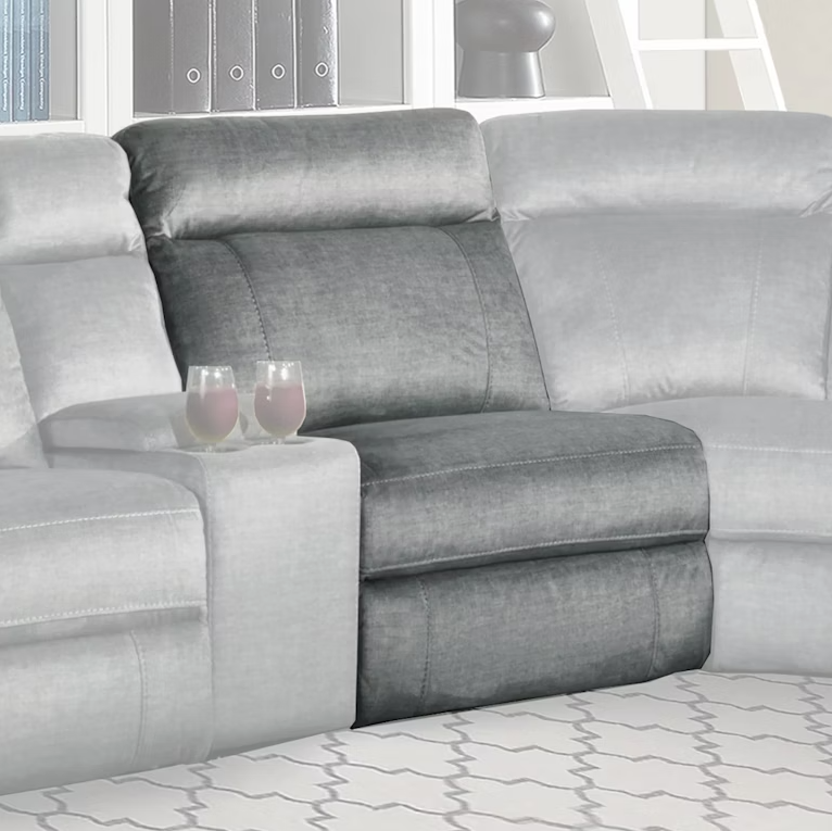 Parthenon Titanium Sectional Armless Chair