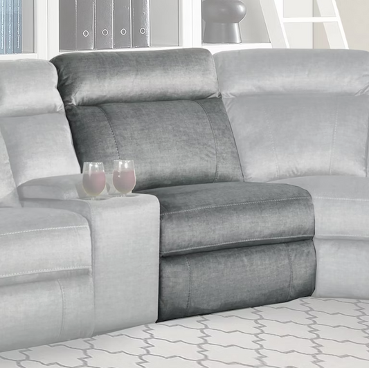Parthenon Titanium Sectional Armless Chair