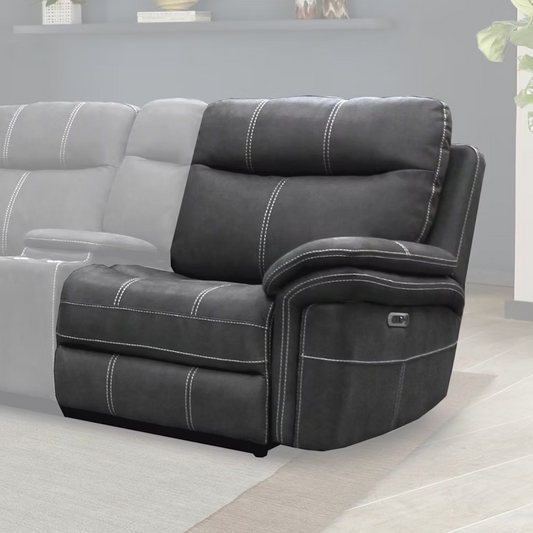 Mason Charcoal Sectional Power Sectional Right Arm Facing Recliner