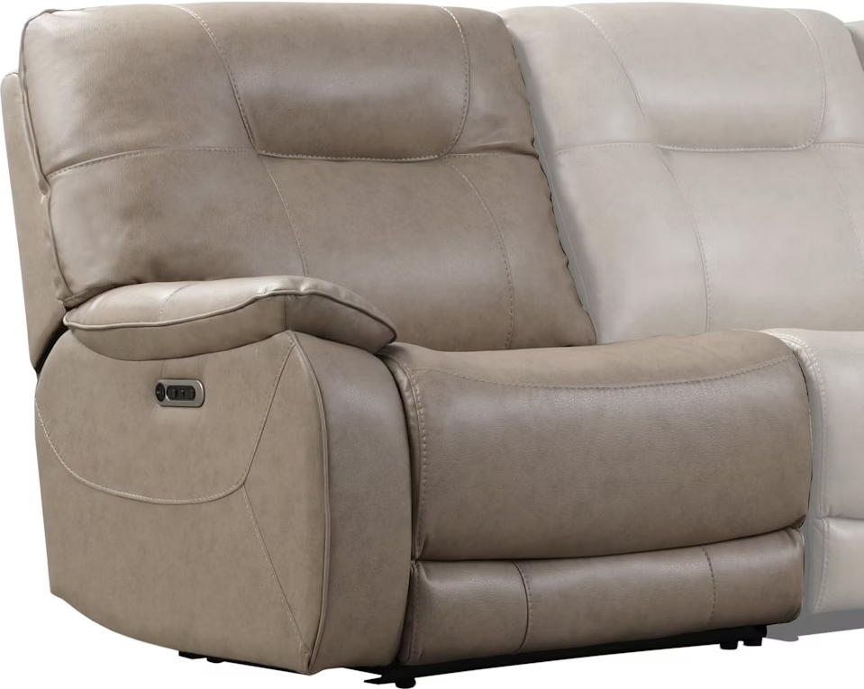 Axel Parchment Sectional Power Sectional Left Arm Facing Recliner