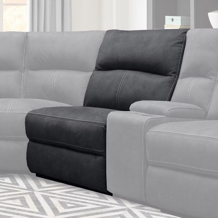 Polaris Slate Sectional Armless Recliner