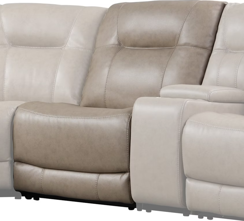 Axel Parchment Sectional Armless Recliner