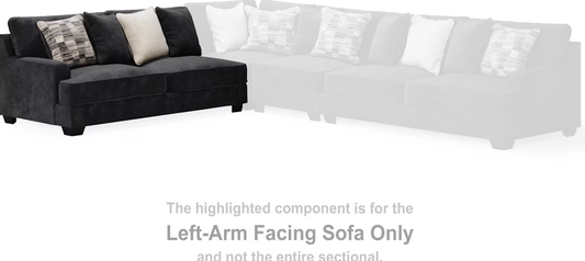 Lavernett Charcoal Sectional Left Hand Facing Sofa