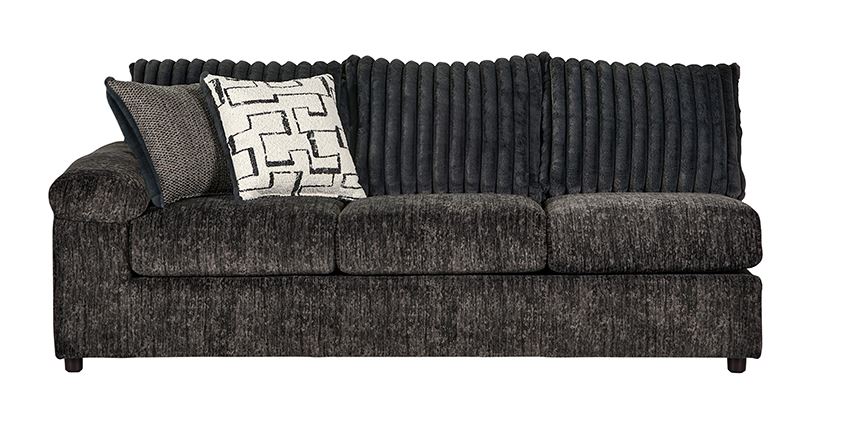 19950 - Galactic Charcoal (Sectional) Left Facing 1 Arm Sofa