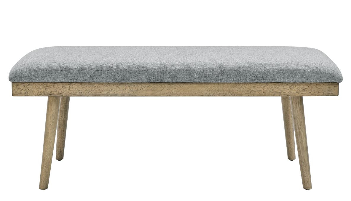 Vida Gray Polyester Dining Bench