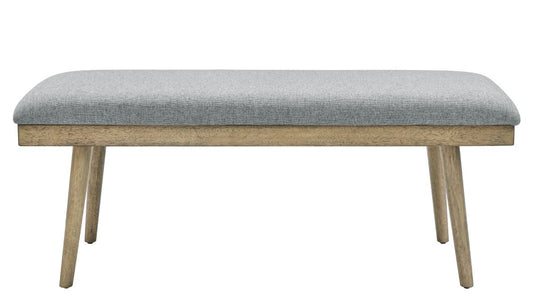 Vida Gray Polyester Dining Bench