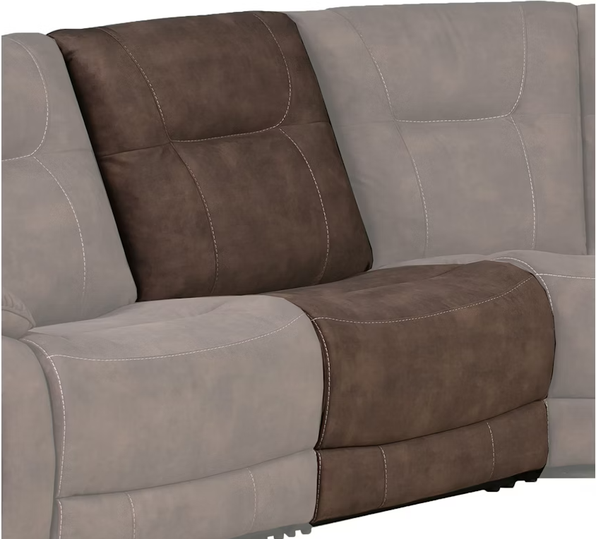 Cooper Shadow Brown Sectional Armless Chair